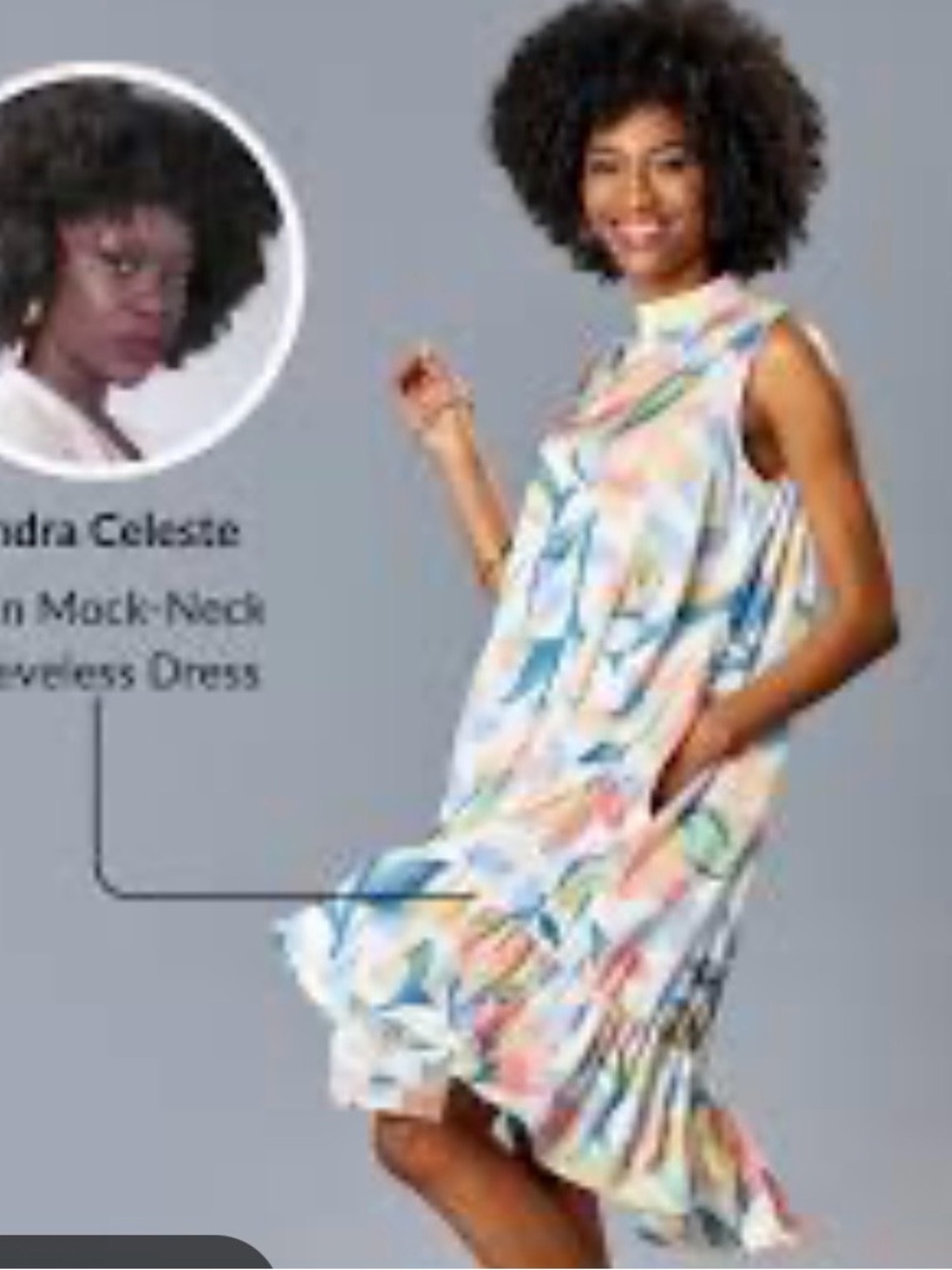 Harlems fashion Row Undra Celeste NY Floral A-Line Midi Dress
